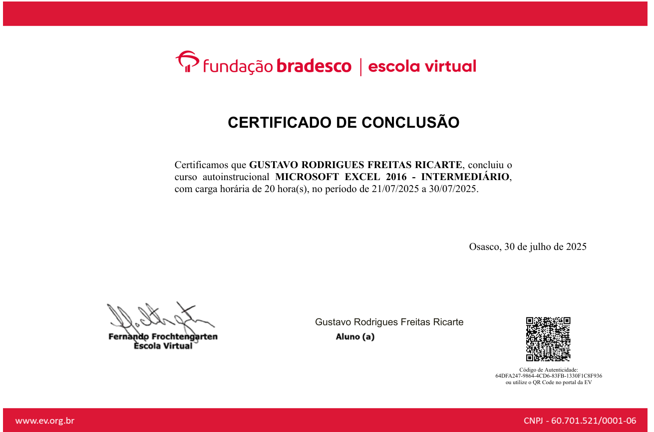 Excel 2016 - IntermediƔrio