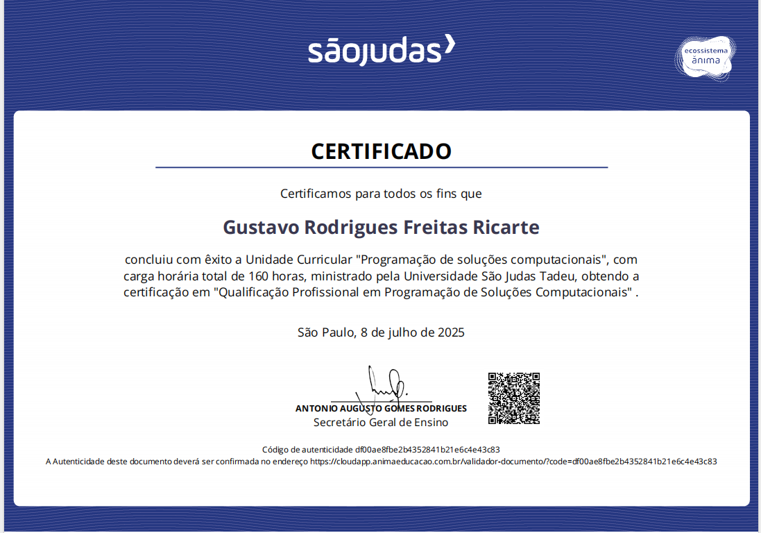 Programação de soluções computacionais