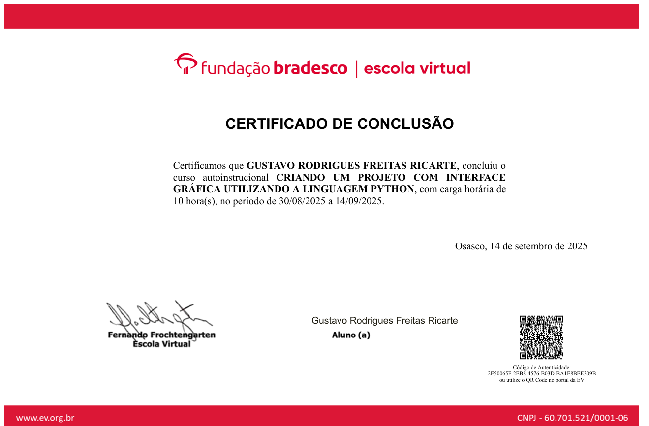 Criando um projeto com interface grƔfica utilizando Python