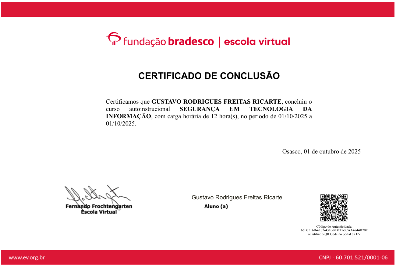 Segurança em Tecnologia da Informação