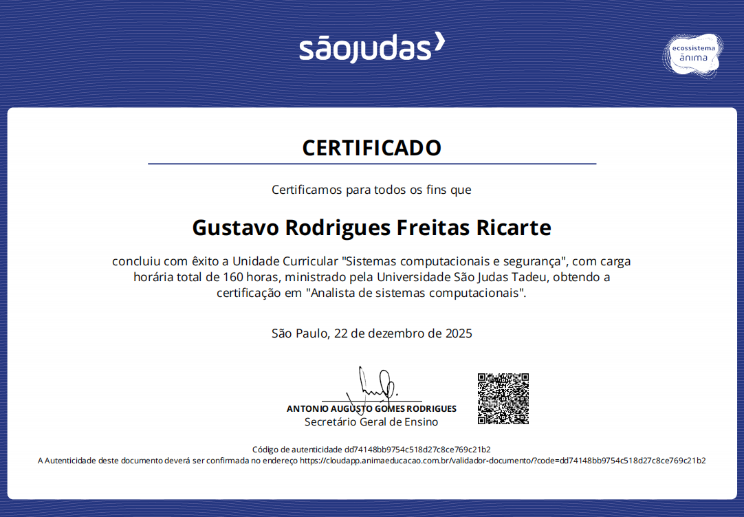 Sistemas computacionais e seguranƧa